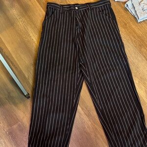 Carhartt Black Pinstriped Men's Dress Pants